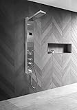 Vantory LED Shower Panel Tower System #304 Stainless Steel Temperature Display Multi-Function Massag