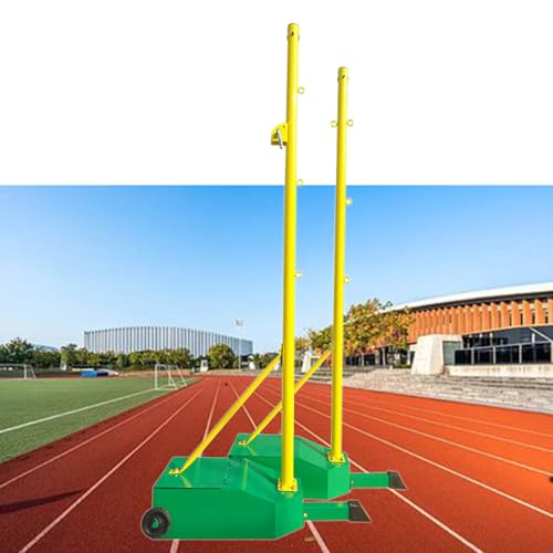 LYDZUSDP Portable Move Volleyball Net Stand,Heavy Duty Badminton Net Rack with Poles&Weighted Base,Badminton Court Training Net(Green withnet)