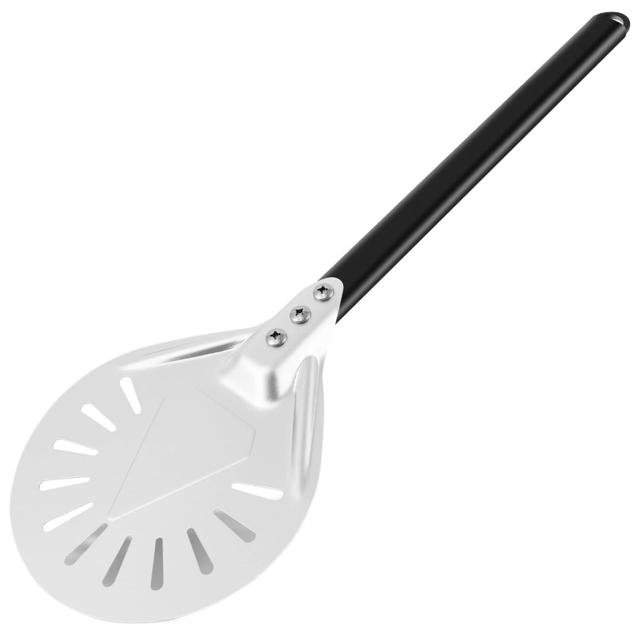 Pala Per Pizza Pala for pizza rotonda, 7-8 pollici, perforata, in alluminio, for girare la, forniture da cucina(Silver 8 inches)