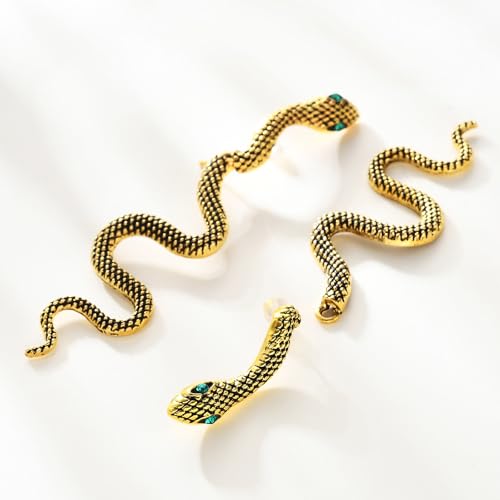 Long Snake Earrings for Women Men - Punk Hip Hop Goth Dangle Detachable Christmas Earrings4