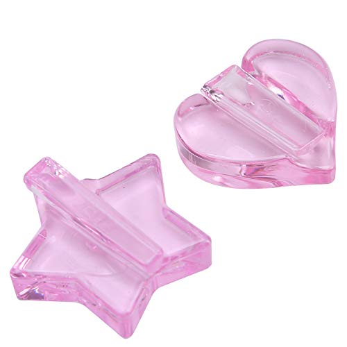 2 pzas herramienta para arte en uñas metal forma estrella y corazón miniatura 7