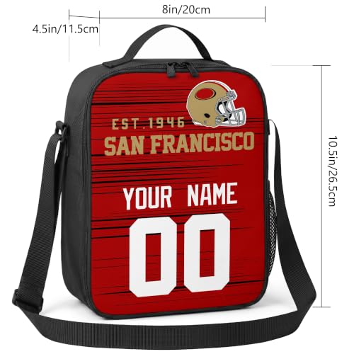 Image of San Francisco Lunch Bag Custom Name and Number Personalized Gifts