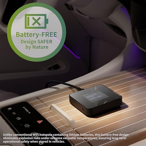 Image of Portable WiFi Hotspot for Travel, Safe for car Truck use, Pocket WiFi Device | No SIM | Prepaid Data Multi-Carrier | Connects 16 Devices | with 10GB USA Data