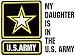 My Daughter Is In The U.S. Army With Star Clear Decal