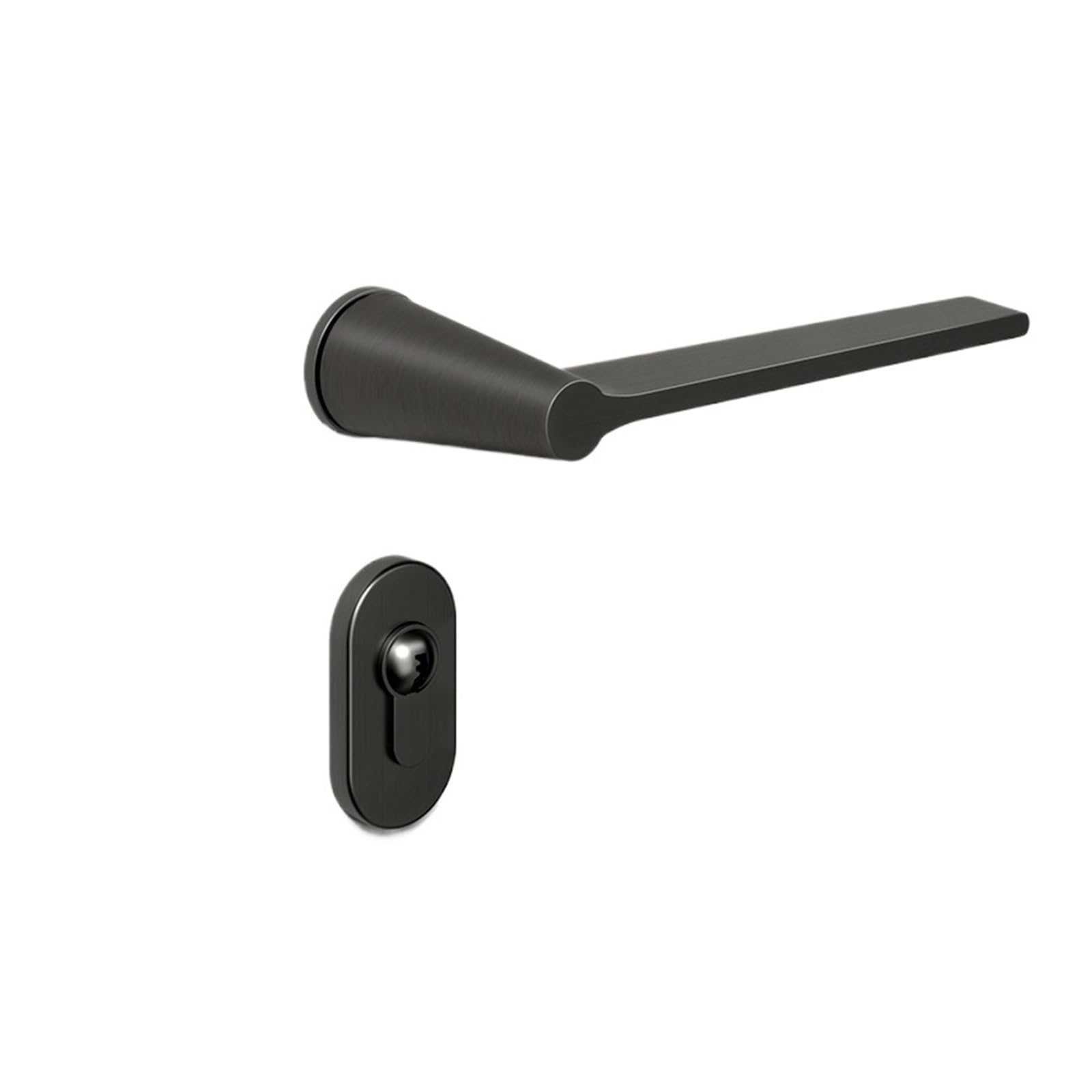 Cerradura de alta gama en níquel negro 72F301 para puertas de madera maciza