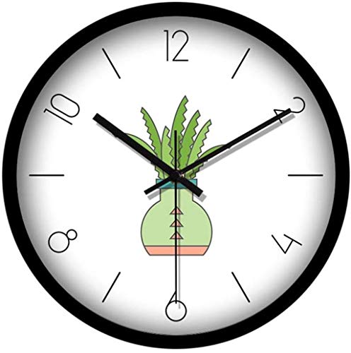 QJM moderno reloj de pared Reloj de pared Mobiliario de tienda Gimnasio (30.5-35.5CM) reloj de pared de metal decorar (color, NEGRO, Tamaño 30.5 * 30.5CM), Blanco, 30.5 * 30.5CM reloj de pared moderno