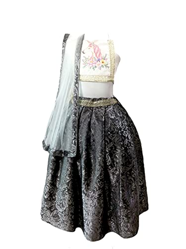 Image of Aglare Girl's Net Readymade Lehenga Choli