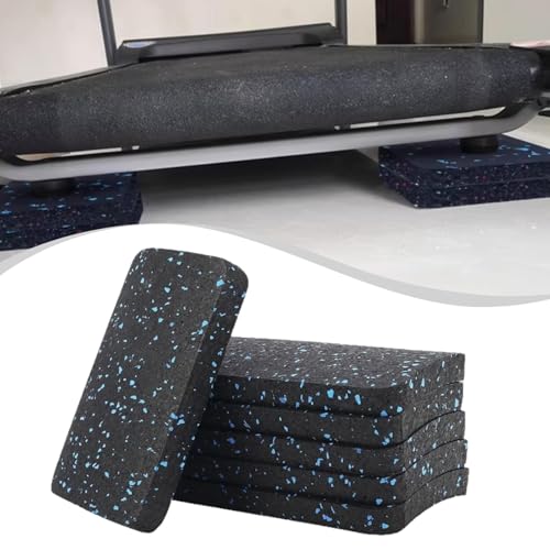 Tapete protector para piso de cinta de correr, multifuncional para equipo de ejercicio, pad antivibración para bicicletas de ejercicio, madera dura, 6 piezas miniatura 2