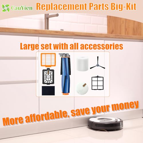 Image of Replacement Parts for Shark AI AV2511AE AV2501S AV2610WA AV2501AE RV2502AE RV2610WA AV2510AOUS AV2510SOUS RV2610WD 2-In-1 AI Ultra Robot Vacuum Cleaner,Main Brush, HEPA Filter, Foam Filter,Side Brush