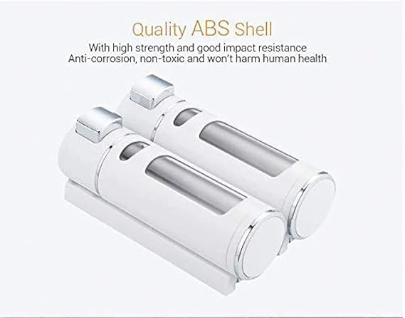 Image of ALTURAS Wall Mounted Liquid Soap Dispenser, ABS, 400 ML, for Shampoo, Sanitizer and Gel Handwash Dispenser (4OOML White Combo)