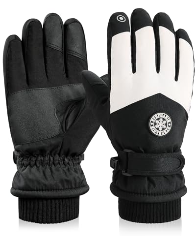 DOFOWORK Ski Gloves & Women - Winter Warm, Waterproof,