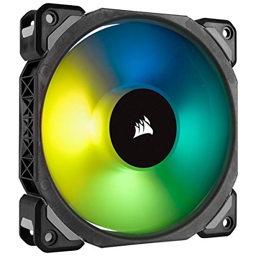 Corsair ML120 Pro Ventola Premium a Levitazione Magnetica, Bassa Rumorosità ed Elevata Pressione Statica, ML Pro 120 mm, Confezione Singola, Nero/RGB