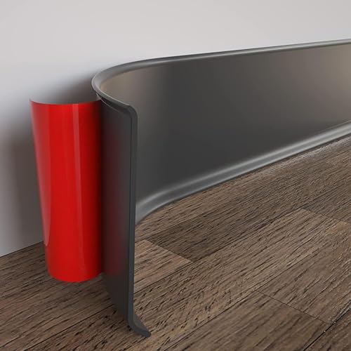 4 Inch Self-Adhesive Vinyl Wall Baseï¼Œ Flexible Wall Baseboard Molding Trim,blackï¼ŒPeel And Stick Rubber Wall Base Moulding Trim.(Size:40ft12m)