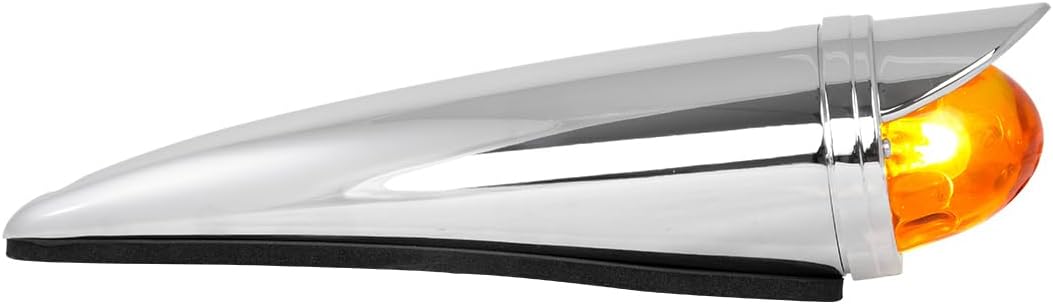 GG Grand General 92530 Dark Amber Cab LED Light (3.5" Clear Pl with Regular Glass Lens and Visor)