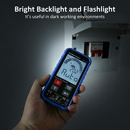 Keeptop Digital Multimeter 6000 Counts Multimeter Tester - Electrical Multi Tester With Ture Trms Auto-Ranging For Measuring Voltage, Current, Resistance, Continuity, Live/Null Wire Tester #TOP4