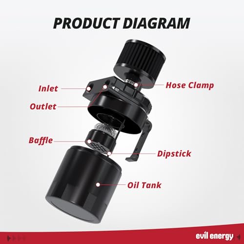 image for EVIL ENERGY Oil Catch Can, 300ml Baffled Catch Can Kit with Breather F