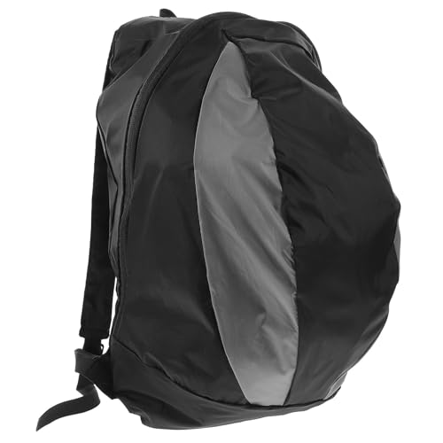 Bolsa para casco de moto de nylon transpirable Luxshiny negra para ciclistas