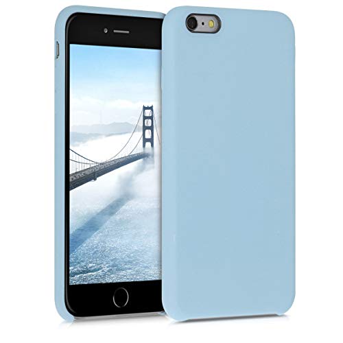 kwmobile Case Compatible with Apple iPhone 6 Plus / 6S Plus Case - TPU Silicone Phone Cover with Soft Finish - Pastel Blue