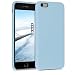 Produktbild kwmobile Hülle kompatibel mit Apple iPhone 6 Plus / 6S Plus Hülle - Silikon Handy Case - Handyhülle weiche Oberfläche - kabelloses Laden - Pastellblau