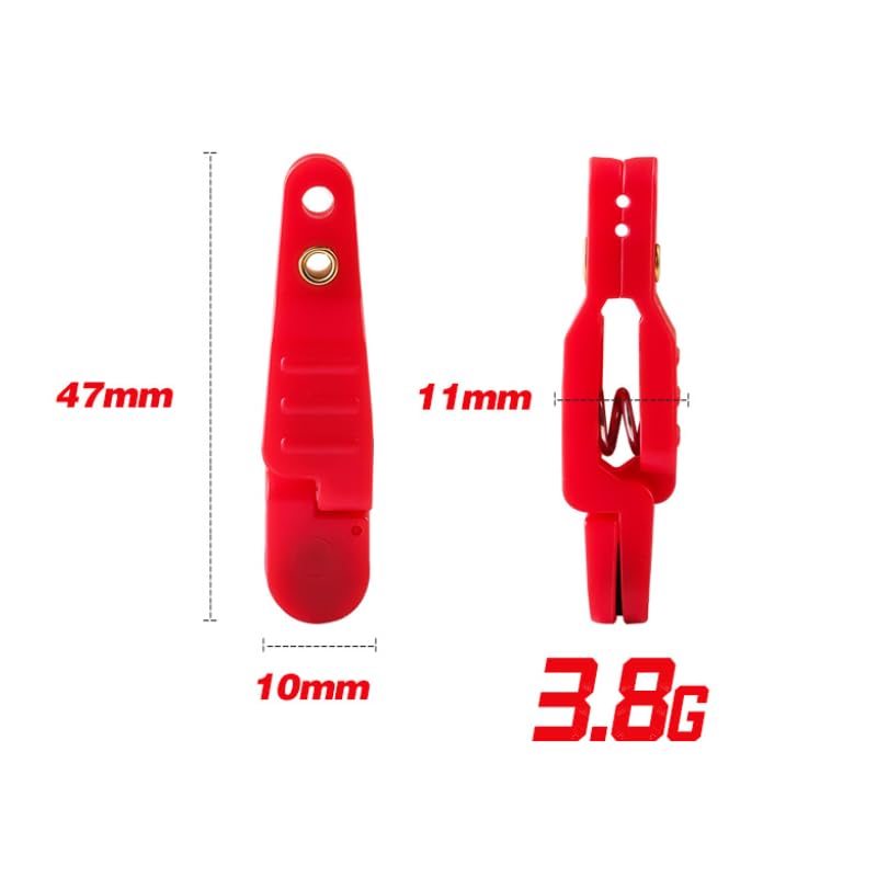 Clips de liberación para pesca 3 pcs coloridos 0.13 oz 1.85 in miniatura 2