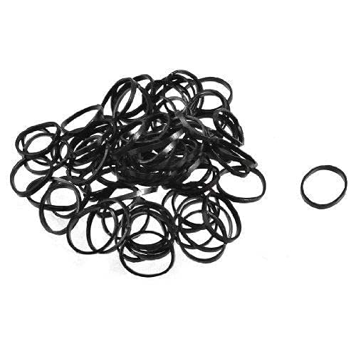 Disco Hair Rubber Bands | Black | Pack of 100 for Women/Girls
