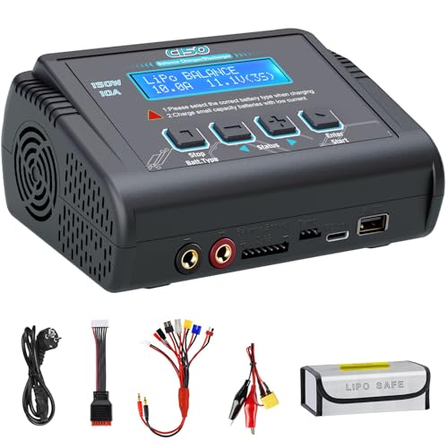 Haisito C150 Chargeur LiPo 150W 10A AC/DC Chargeur Balance RC Déchargeur pour LiPo Li-ion LiFe...