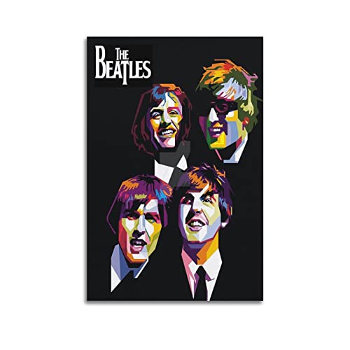 SHUPSY Poster décoratif sur toile The Beatles Pop Fan Art – Impression moderne pour chambre à coucher – 50 x 75 cm - Les Beatles, Paul McCartney, John Lennon, RIngo Starr, George Harrison SHUPSY Poster décoratif sur toile The Beatles Pop Fan Art - Impression moderne pour chambre à coucher - 50 x 75 cm