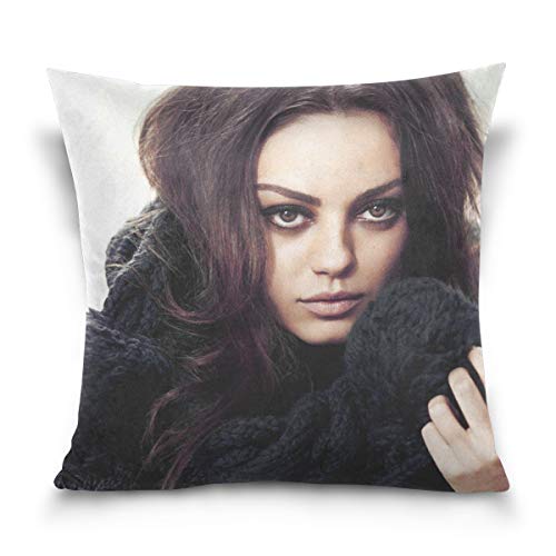 RONDB-141 Throw Pillowcase Famous Actress Decorative Cushion Cover Square Bed Pillow Case Cover (18 x 18 inch) Twin Sides Print