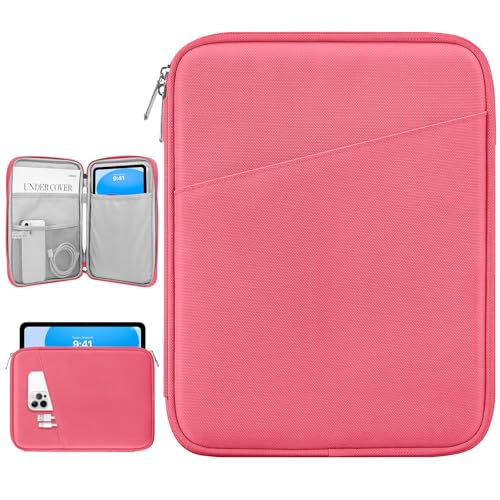 Image of Dadanism 9-11 Inch Tablet Sleeve Bag Carrying Case for iPad (A16) 11th Gen 11 inch, iPad 10th Gen 10.9 inch Air 5 /4, iPad Air M4 /Pro M5 11 inch, iPad 9 /8 /7th Gen 10.2 inch, Galaxy Tab A11+ Plus 11 inch, Watermelon Pink
