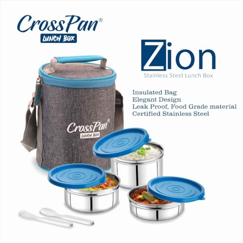 Image of Crosspan Zion Stainless Steel Lunch Box /Tiffin Box, 500 Ml