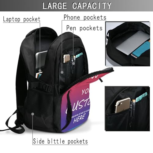 Generic Customizable Backpack Custom Photo Text Logo Signature Laptop Packet For Personalized Men Women Gift Fallow Journey Backpacks, A11264