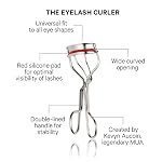 Kevyn Aucoin The Eyelash Curler: Easy use. Long-lasting curl of lashes effect. Wide opening. Stainless steel with two red lash cushions. Pro makeup artist tool for before & after mascara application - Image 5