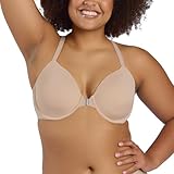 LEADING LADY, The Luna, 48A, Sand, Front Closure Underwire T-Shirt Bra, Everyday Bra Breathable, Adjustable, Racerback Bra, All Day Support, Lightly Padded, Smoothing Bra for Women