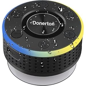 Donerton Bluetooth Shower Speaker, IPX7 Waterproof Wireless Speaker with Suction Cup, Portable Speaker, 360 HD Surround…
