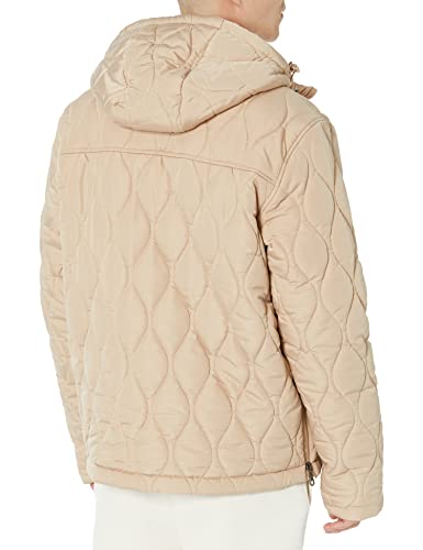 Image of Amazon Essentials Mens Anorak Hooded Quarter-Zip Puffer Coat