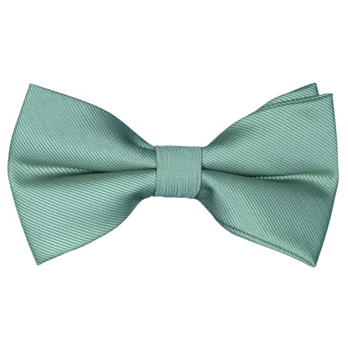 Image of Pre-Tied Adjustable Solid Tuxedo Bow Tie for Boys and Men