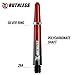 RUTHLESS Deflectagrip Polycarbonate Dart Shafts | Durable Stems with Springs in Medium Length, 49mm, Black & Red, 5 Sets (5XS1577)