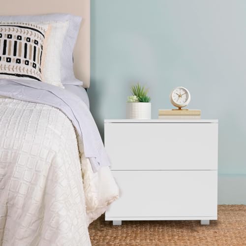 Recamara, Toy MOBI Buró de Madera Modelo Catar Color Blanco Largo 60 cm 2 Cajones Recámara