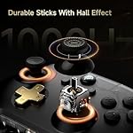 AKNES EasySMX D05 Wireless Gaming Controller with Charging Dock for PC/Switch/iOS/Android, Hall Joystick&Triggers, 2 Programmable Back Buttons, 1000Hz Polling Rate, Adjustable RGB Lighting - Black - Image 4