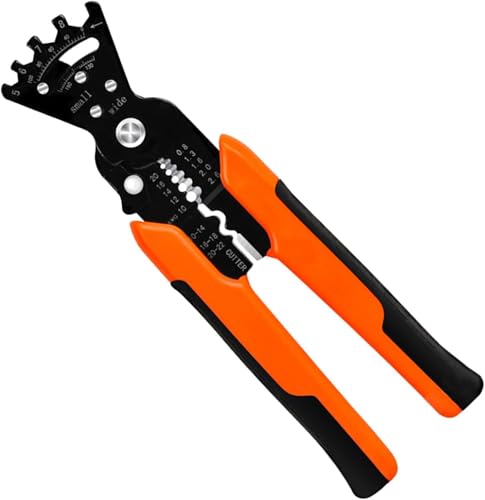 Image of REWOP Multi-function Plier Tools Made of Stainless Steel with 11 Screwdriver bits with Safety Hook, Bottle Opener, Multifunction Pliers for Outdoor Backpacking & Gifting. (Crown Head)