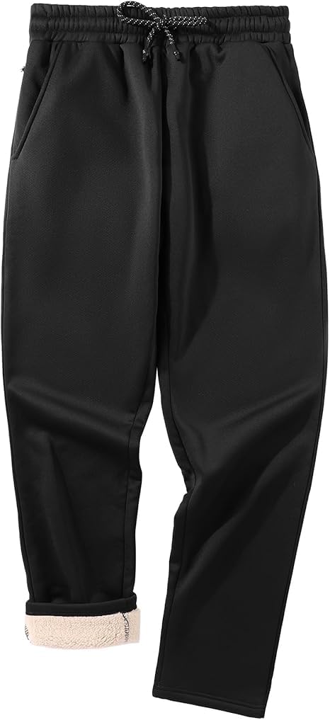 SECOOD Men's Fleece Winter Pants Sherpa Lined