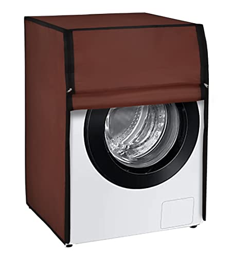 Image of Amazon Brand - Umi. Front Load Washing Machine Cover Suitable for Bosch 6.5 Kg, 7 Kg, 7.5 Kg, 8 Kg, 8.5 Kg, 9 Kg (63cmsX63cmsX81cms, BROWN)
