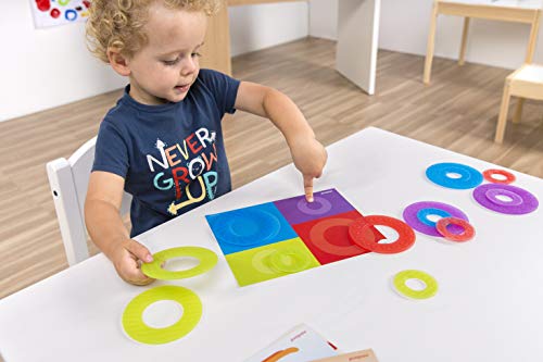 Miniland - Doorschijnende wiskunde kleurringen transparante ringen geschikt voor lichttafels (32160), 2-5 jaar - Afbeelding 6