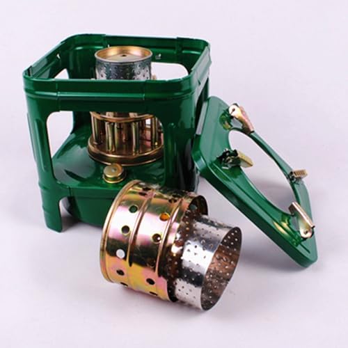 Horno quemador de picnic para camping, estufa portátil eficiente de camping, estufas de aceite para mochileros, utensilios de cocina, práctica estufa de queroseno portátil al aire libre (verde militar - imagen 7