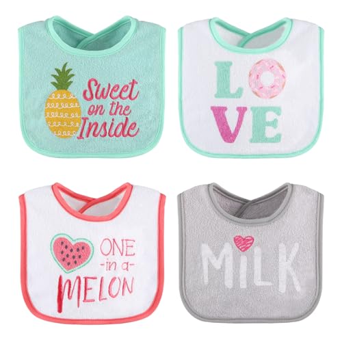The Peanutshell Baby Girl Terry Bib Set of 8-100% Cotton, Soft, Absorbent Baby Bibs, Toddler Girl Set, Newborn & Infant Bib - Pink by The Peanutshell - Image 4