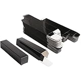 COSIDEA 50 pieces 350gms lip gloss paper box, lipgloss mascara eyeliner packing box for DIY cosmetic, (25 * 25 * 117mm, Black)