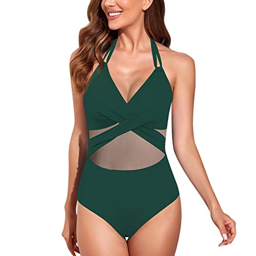 Bikini Vert en Dentelle pour Femme M | Maillot de Bain Dos Nu