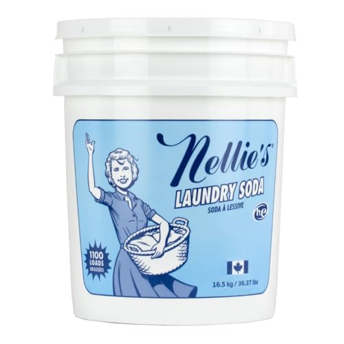 Nellie’s Laundry Soda – Concentrated Powdered Detergent for 1,100 Loads – Fragrance-Free & Septic Safe – Dissolves Easily and Rinses Clean with No Residue (Made in Canada)