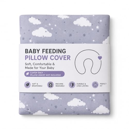 Image of Proliva Feeding Pillow Cover for New Born Baby with Detachable Cover Breast Feedin, Maternity Nursing Pillow Cover Only Mom Baby Girls Boys Newborn