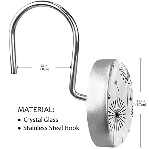 Crochets de douche en acier inoxydable pissenlit design chic - 4